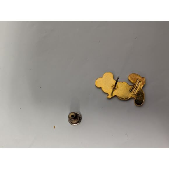 Vintage 70's Mickey Mouse Walt Disney Enamel Gold Tone Stud Post Earrings - Picture 4 of 4